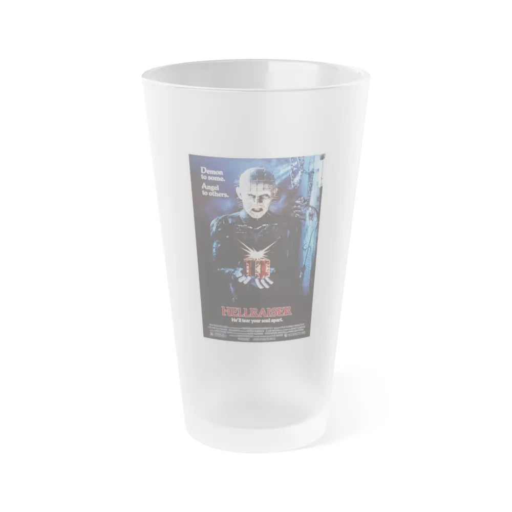 HELLRAISER 1987 Movie Poster - Frosted Pint Glass 16oz-16oz-Frosted-Go Mug Yourself