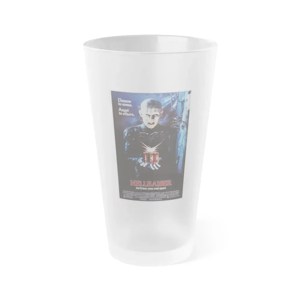 HELLRAISER 1987 Movie Poster - Frosted Pint Glass 16oz 16oz Frosted - Go Mug Yourself