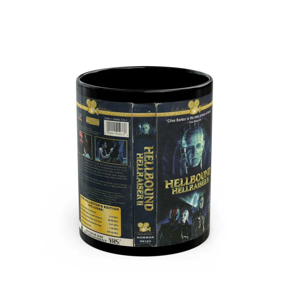 HELLRAISER 2 HELLBOUND (VHS COVER) - Black Coffee Mug-11oz-Go Mug Yourself