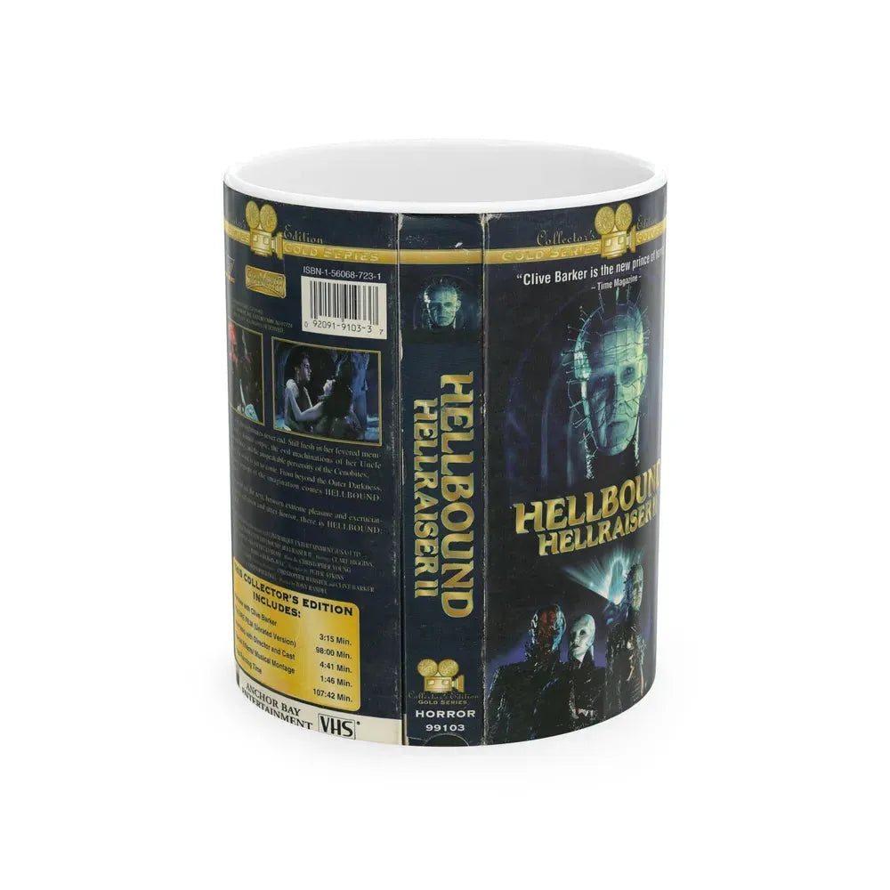 HELLRAISER 2 HELLBOUND (VHS COVER) - White Coffee Mug 11oz - Go Mug Yourself