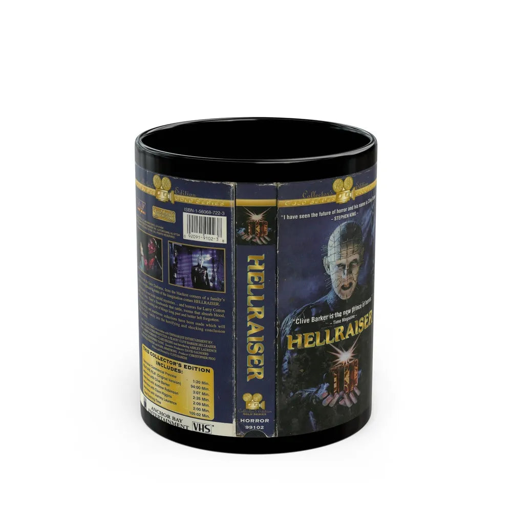 HELLRAISER (VHS COVER) - Black Coffee Mug-11oz-Go Mug Yourself