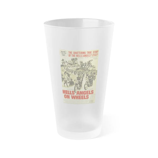 HELLS ANGELS ON WHEELS 1967 Movie Poster - Frosted Pint Glass 16oz-16oz-Frosted-Go Mug Yourself