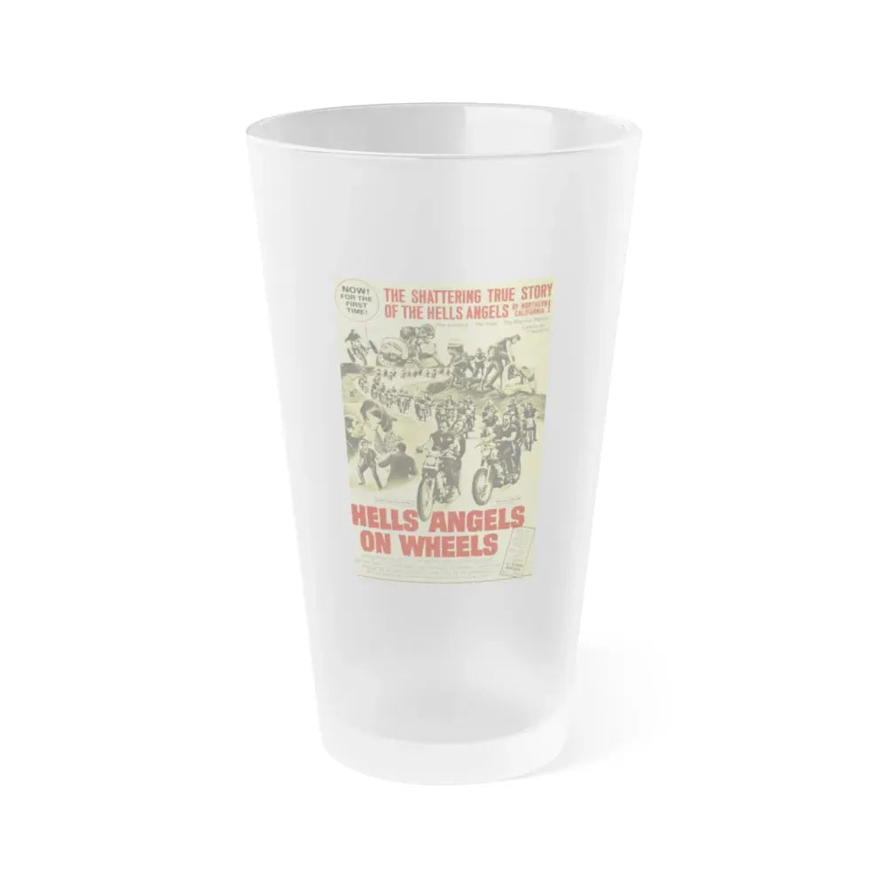HELLS ANGELS ON WHEELS 1967 Movie Poster - Frosted Pint Glass 16oz 16oz Frosted - Go Mug Yourself