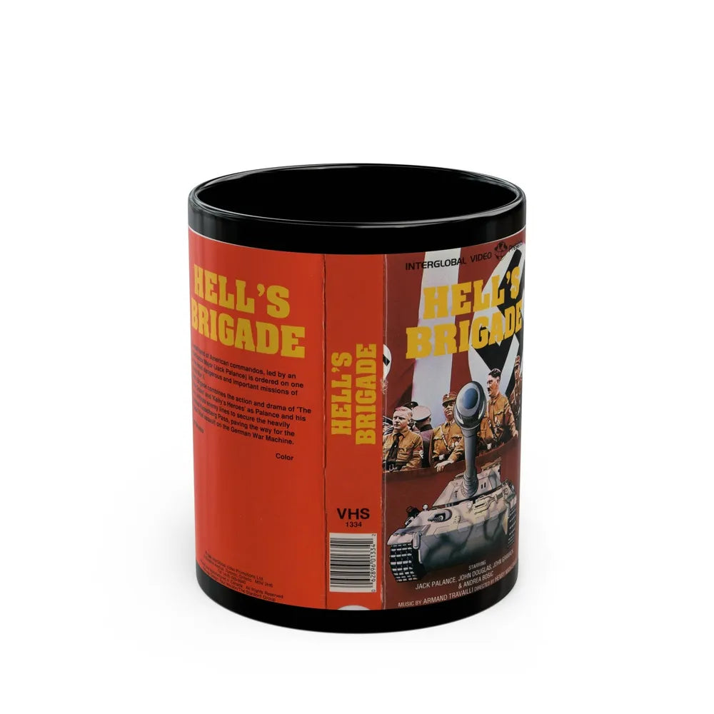 HELLS BRIGADE (VHS COVER) - Black Coffee Mug-11oz-Go Mug Yourself