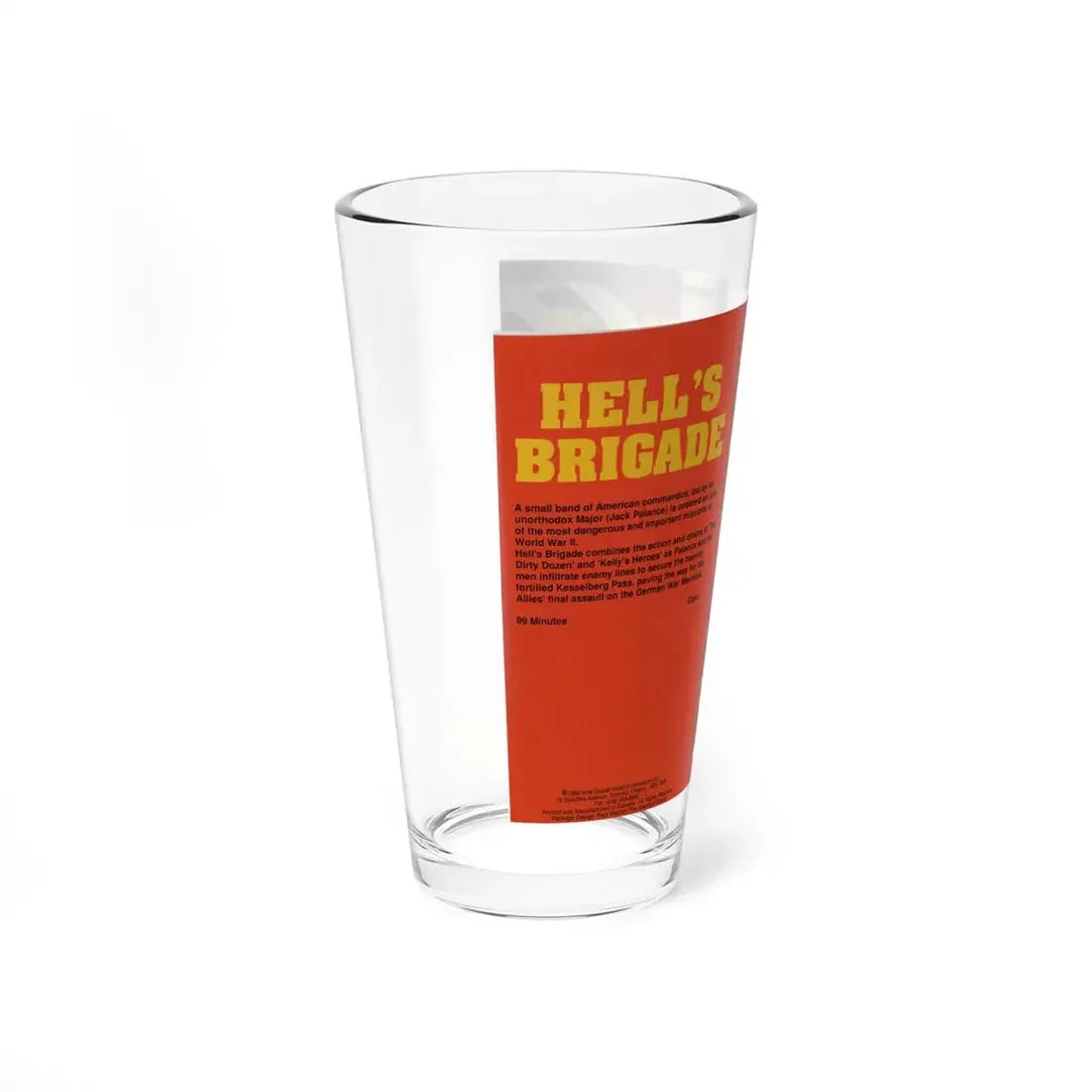 HELLS BRIGADE (VHS COVER) Pint Glass 16oz - Go Mug Yourself