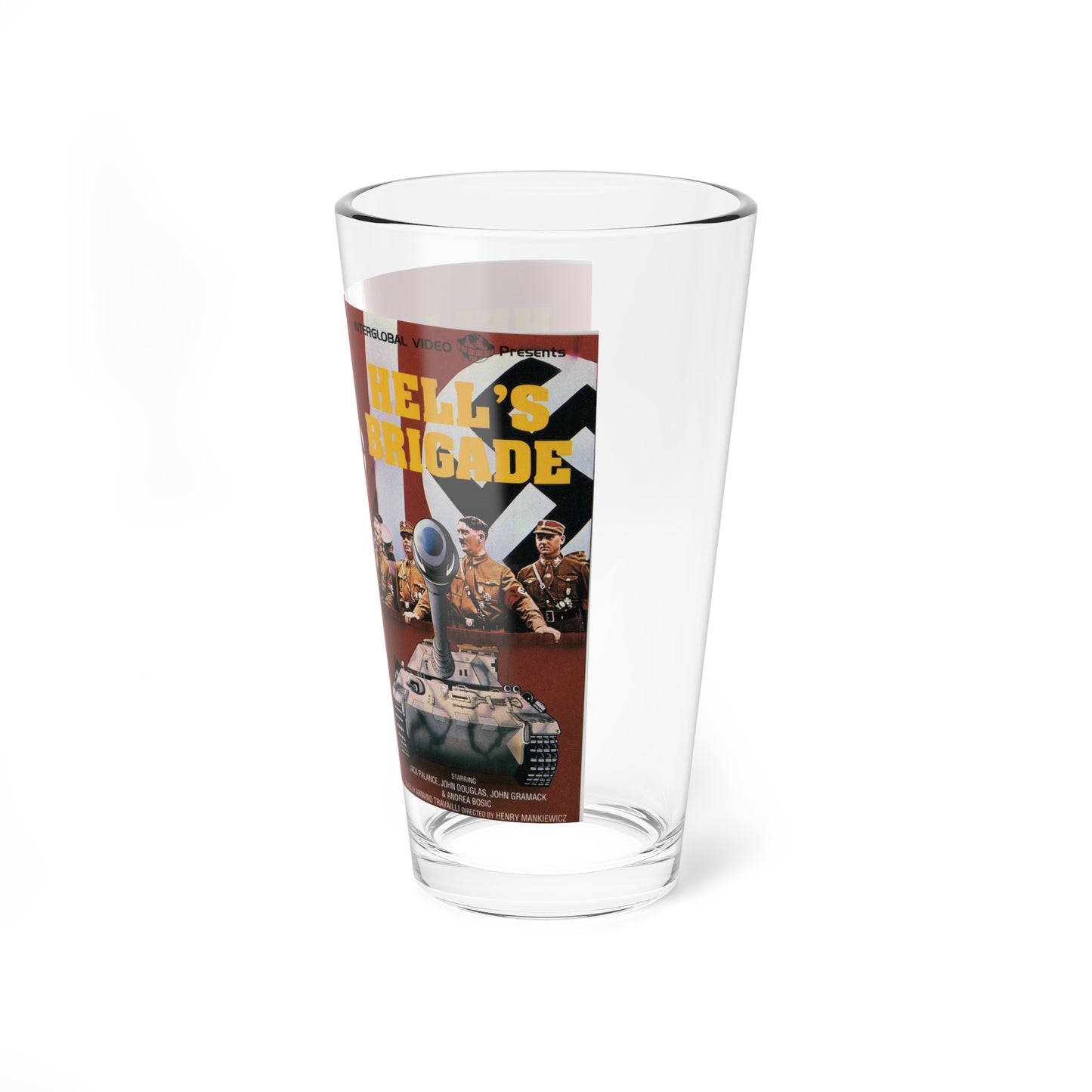 HELLS BRIGADE (VHS COVER) Pint Glass 16oz-Go Mug Yourself