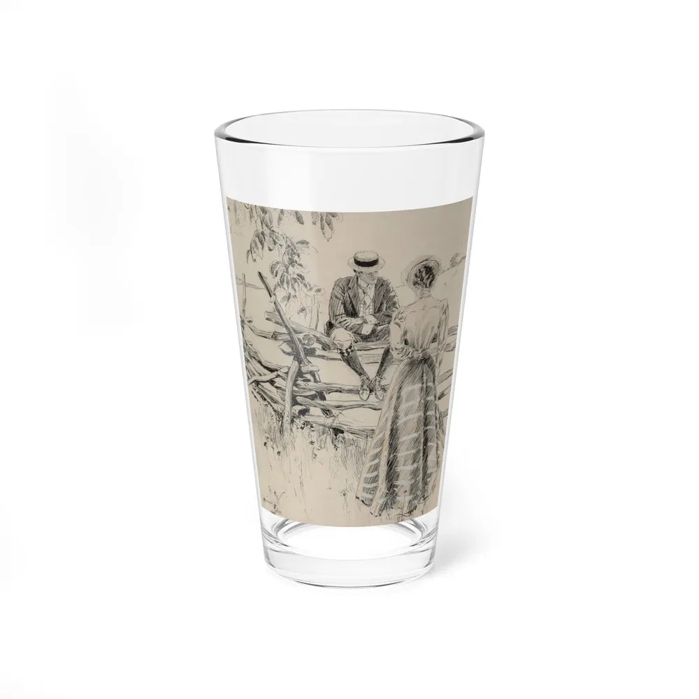 Helping Him Along, Puck interior illustration, August 24, 1898 - Pint Glass 16oz-16oz-Go Mug Yourself