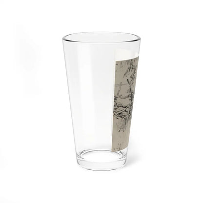 Helping Him Along, Puck interior illustration, August 24, 1898 - Pint Glass 16oz-Go Mug Yourself