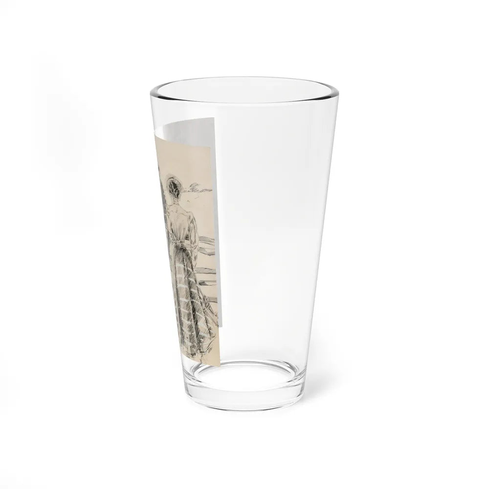 Helping Him Along, Puck interior illustration, August 24, 1898 - Pint Glass 16oz-Go Mug Yourself