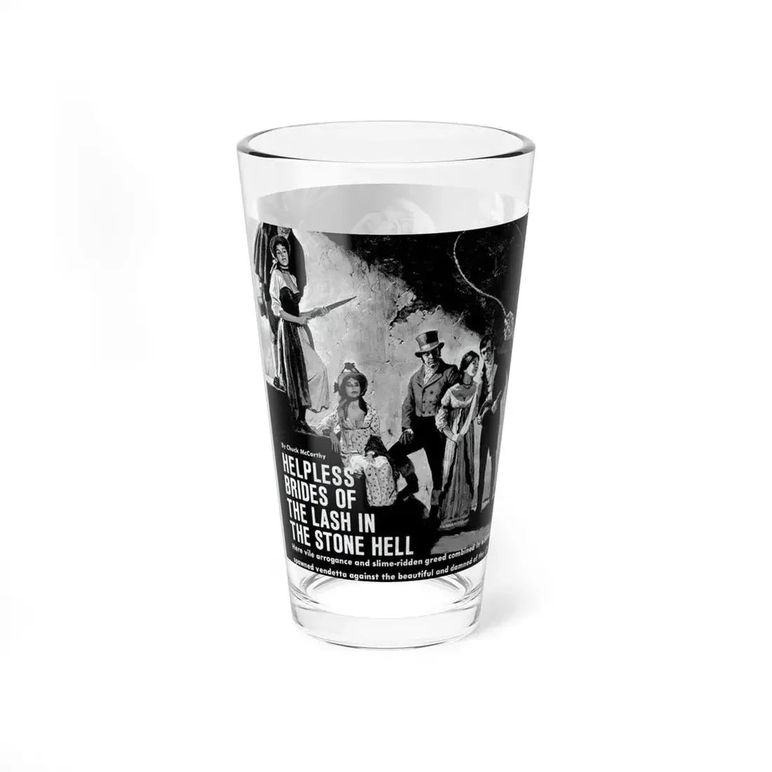 Helpless Brides of the Lash in the Stone Hell, World of Men, November 1968 - Pint Glass 16oz - Go Mug Yourself