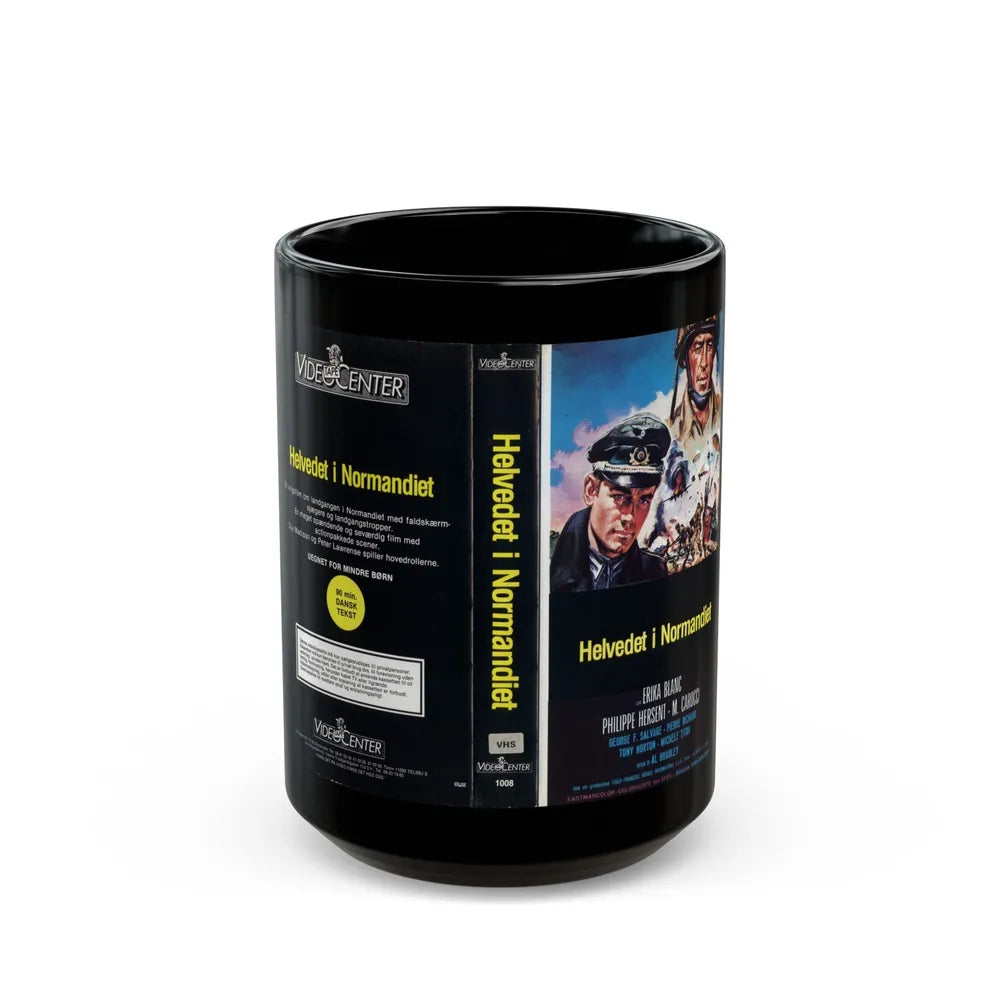 HELVEDET I NORMANDIET (VHS COVER) - Black Coffee Mug-15oz-Go Mug Yourself