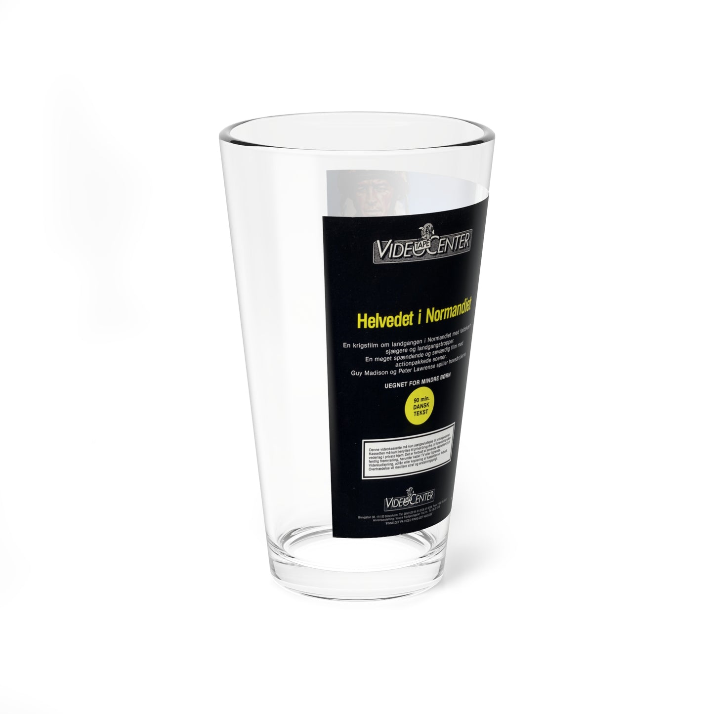 HELVEDET I NORMANDIET (VHS COVER) Pint Glass 16oz-Go Mug Yourself