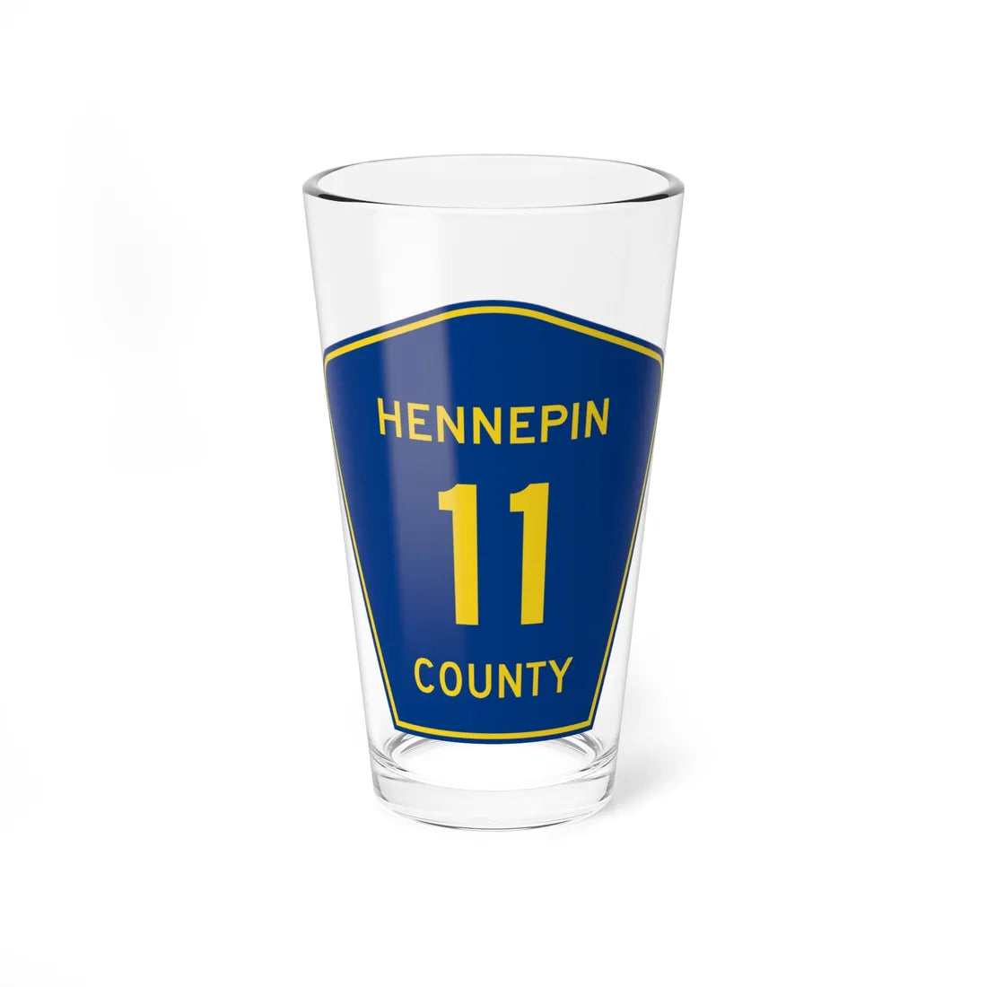 Hennepin County 11 (Minnesota) (Road Sign) Pint Glass 16oz 16oz - Go Mug Yourself