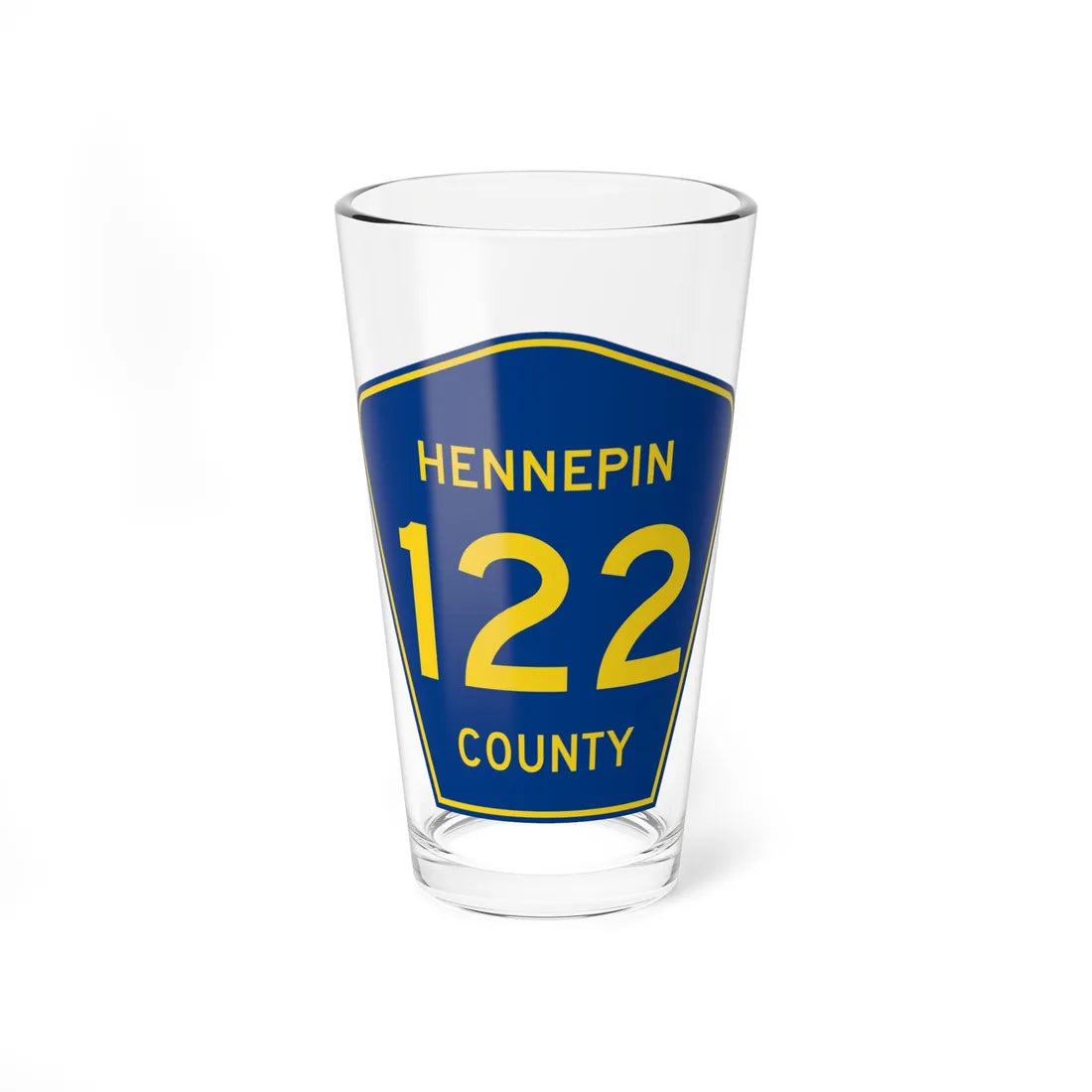Hennepin County 122 (Minnesota) (Road Sign) Pint Glss 16oz 16oz - Go Mug Yourself