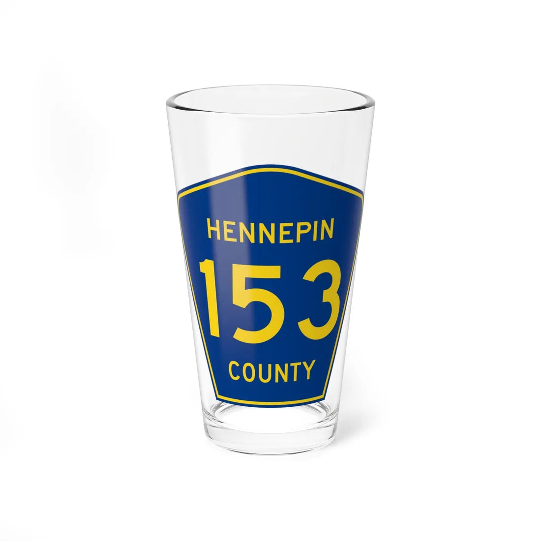 Hennepin County 153 (Minnesota) (Road Sign) Pint Glss 16oz 16oz - Go Mug Yourself