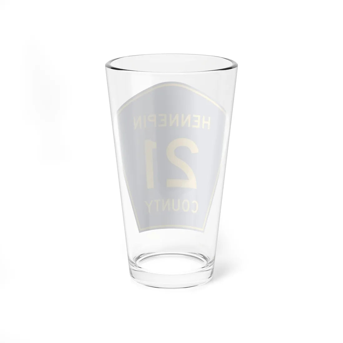 Hennepin County 21 (Minnesota) (Road Sign) Pint Glass 16oz - Go Mug Yourself