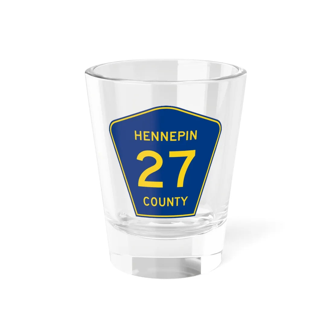 Hennepin County 27 (Minnesota) (Road Sign) Shot Glass 1.5oz 1.5oz - Go Mug Yourself