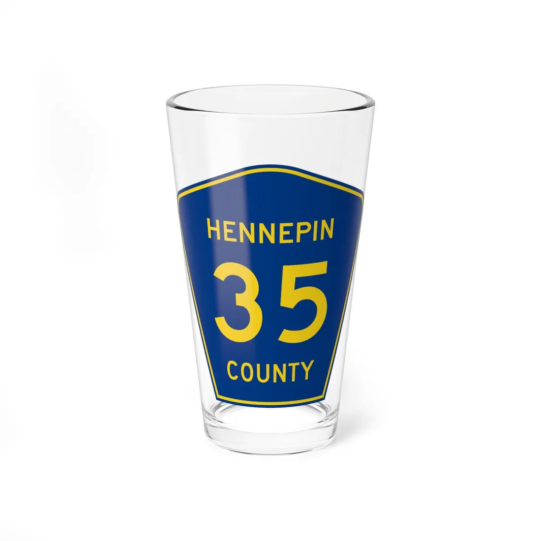 Hennepin County 35 (Minnesota) (Road Sign) Pint Glass 16oz 16oz - Go Mug Yourself