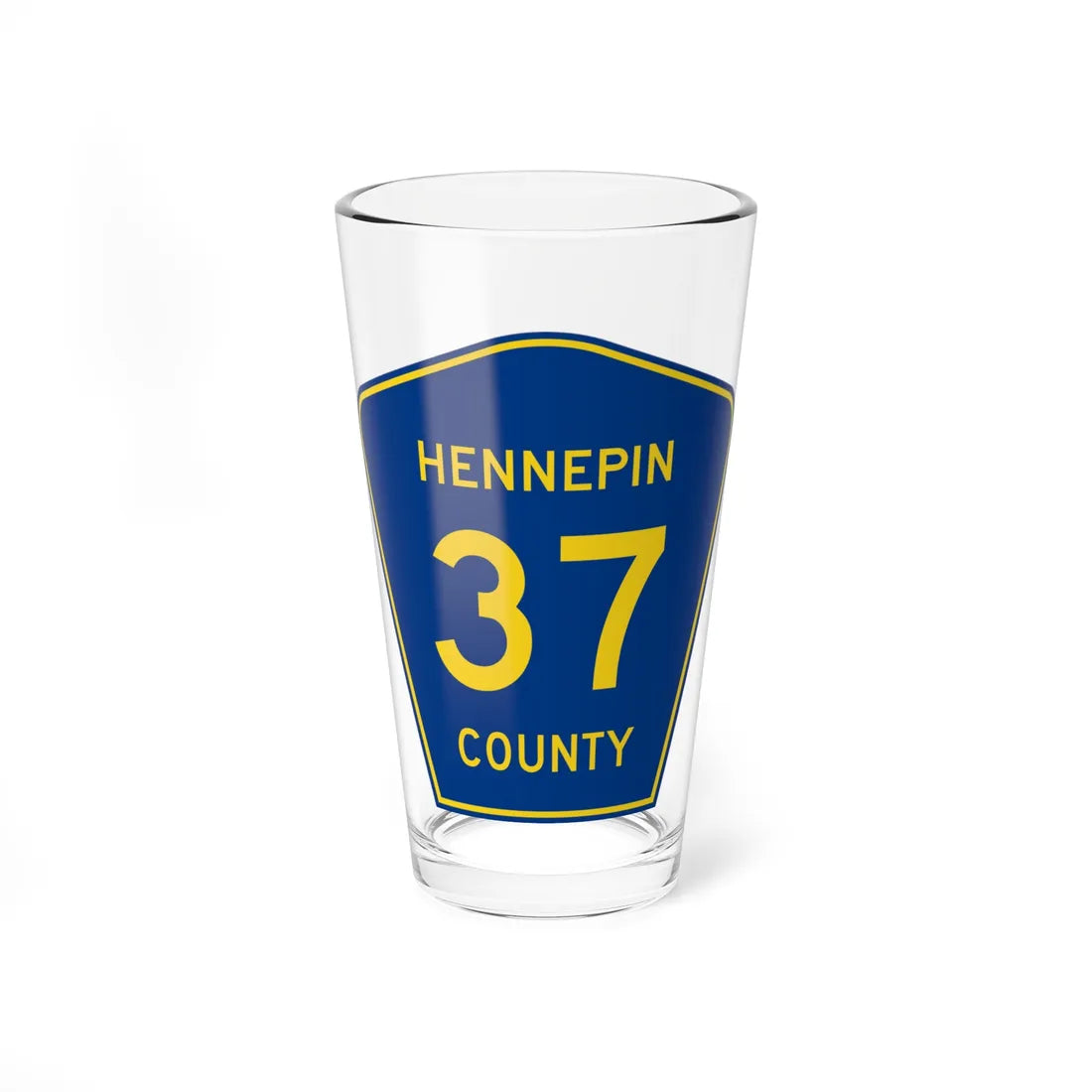 Hennepin County 37 (Minnesota) (Road Sign) Pint Glass 16oz 16oz - Go Mug Yourself