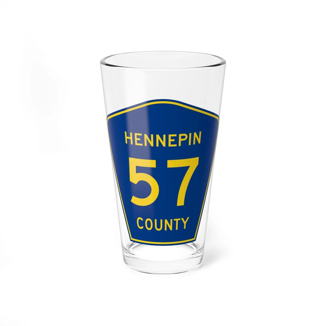 Hennepin County 57 (Minnesota) (Road Sign) Pint Glass 16oz 16oz - Go Mug Yourself