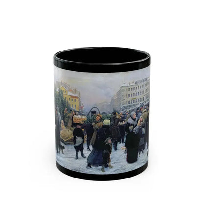 Henrich Matveevich Manizer (1847-1925) Christmas Fair - Black Coffee Mug 11oz - Go Mug Yourself