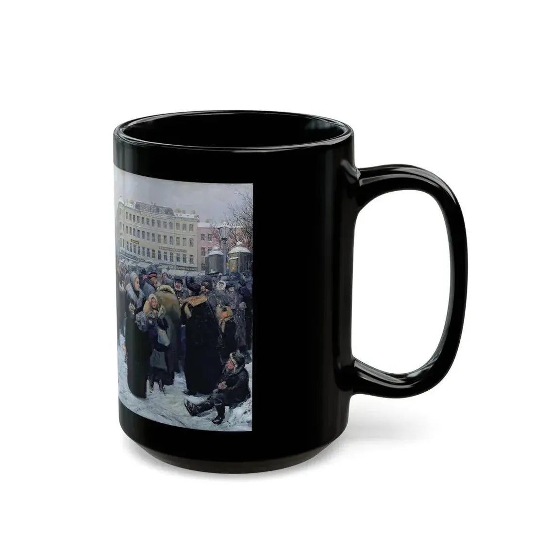 Henrich Matveevich Manizer (1847-1925) Christmas Fair - Black Coffee Mug - Go Mug Yourself