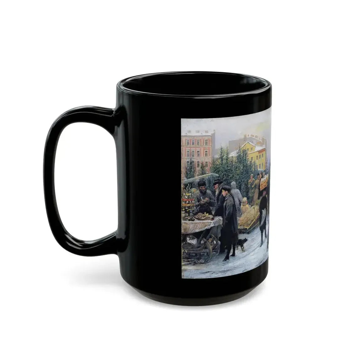 Henrich Matveevich Manizer (1847-1925) Christmas Fair - Black Coffee Mug - Go Mug Yourself
