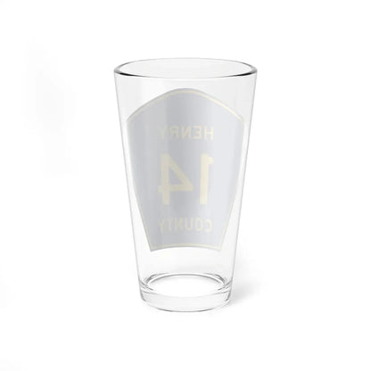 Henry County 14 (Illinois) (Road Sign) Pint Glass 16oz - Go Mug Yourself