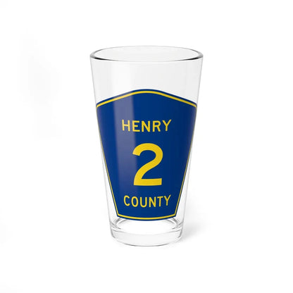 Henry County 2 (Illinois) (Road Sign) Pint Glass 16oz 16oz - Go Mug Yourself
