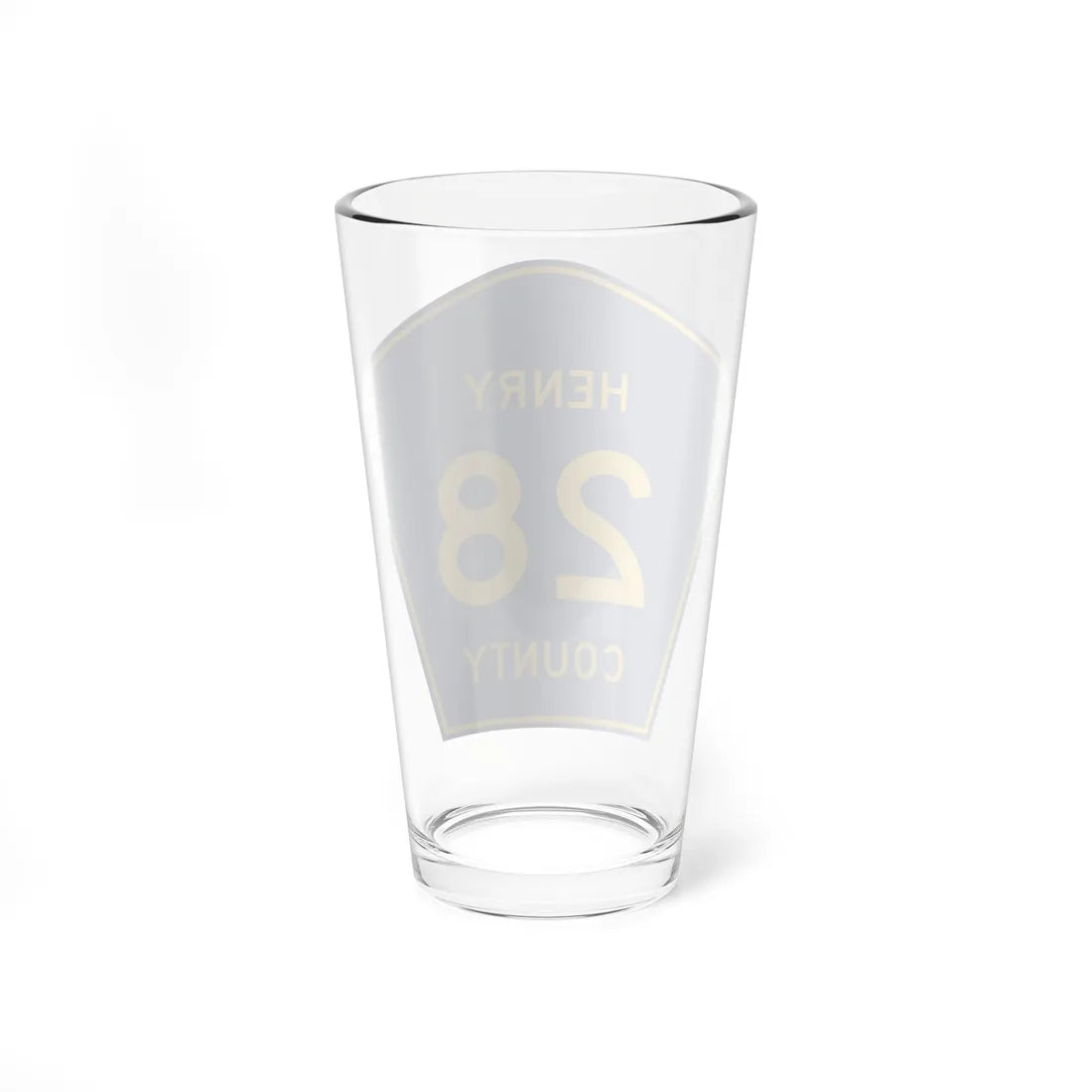Henry County 28 (Illinois) (Road Sign) Pint Glass 16oz - Go Mug Yourself
