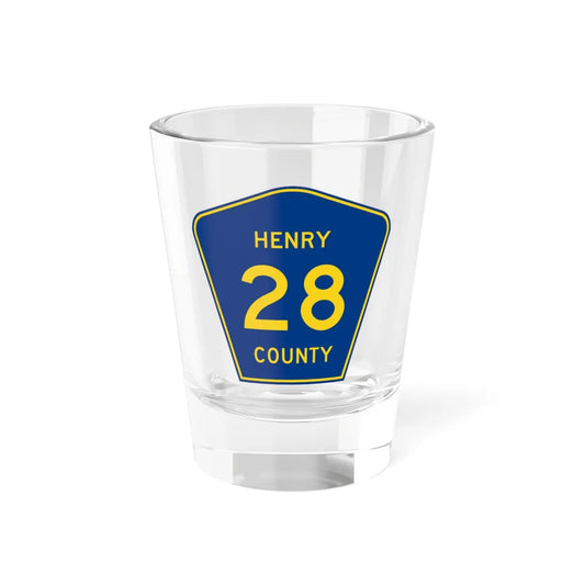 Henry County 28 (Illinois) (Road Sign) Shot Glass 1.5oz 1.5oz - Go Mug Yourself