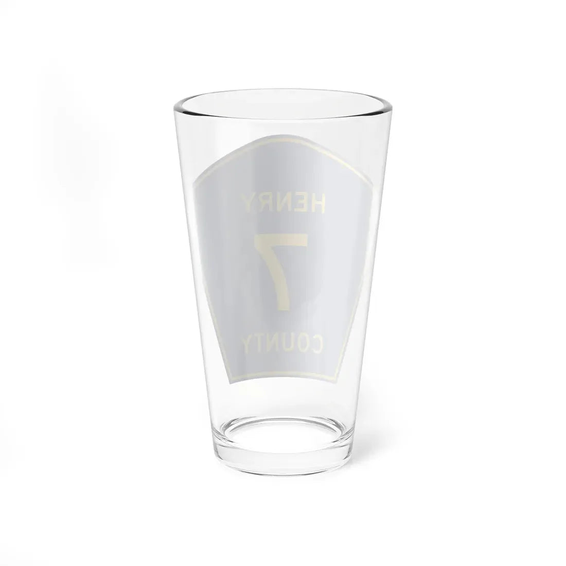 Henry County 7 (Illinois) (Road Sign) Pint Glass 16oz - Go Mug Yourself