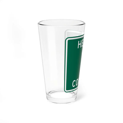 Henry County Route 1 OH (Ohio) (Road Sign) Pint Glass 16oz - Go Mug Yourself