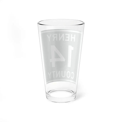 Henry County Route 14 OH (Ohio) (Road Sign) Pint Glass 16oz - Go Mug Yourself