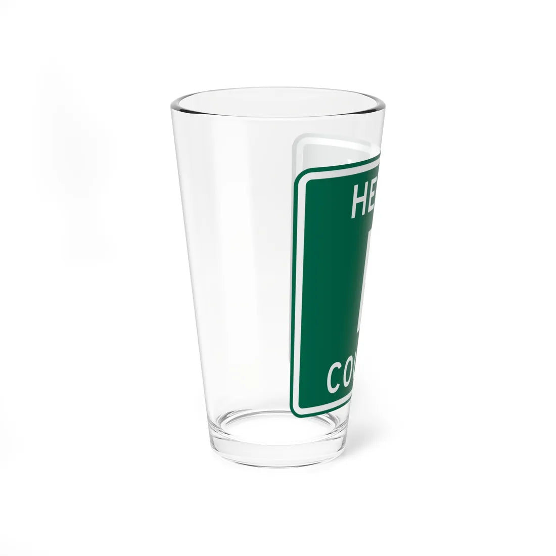 Henry County Route F OH (Ohio) (Road Sign) Pint Glass 16oz - Go Mug Yourself