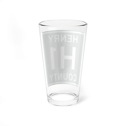 Henry County Route H1 OH (Ohio) (Road Sign) Pint Glass 16oz - Go Mug Yourself