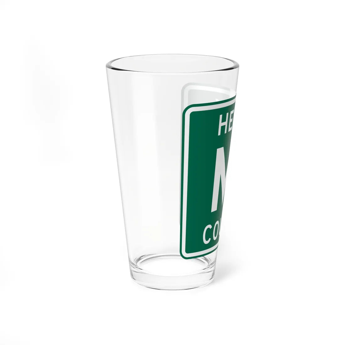 Henry County Route M1 OH (Ohio) (Road Sign) Pint Glass 16oz - Go Mug Yourself