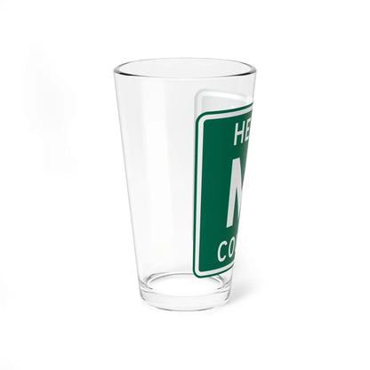 Henry County Route M1 OH (Ohio) (Road Sign) Pint Glass 16oz - Go Mug Yourself