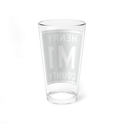 Henry County Route M1 OH (Ohio) (Road Sign) Pint Glass 16oz - Go Mug Yourself
