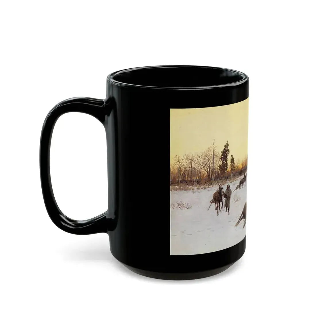 Henry Farny (1847-1916) a lucky shot - 1903 - Black Coffee Mug - Go Mug Yourself