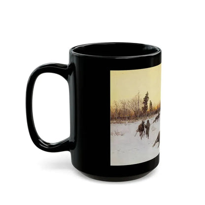 Henry Farny (1847-1916) a lucky shot - 1903 - Black Coffee Mug - Go Mug Yourself