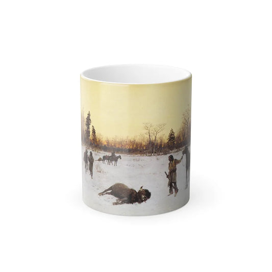 Henry Farny (1847-1916) a lucky shot - 1903 - Color Changing Mug 11oz 11oz - Go Mug Yourself