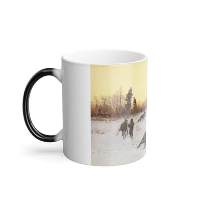 Henry Farny (1847-1916) a lucky shot - 1903 - Color Changing Mug 11oz - Go Mug Yourself