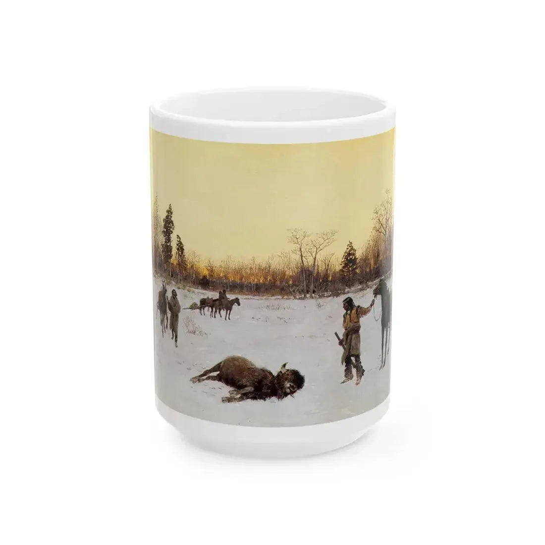 Henry Farny (1847-1916) a lucky shot - 1903 - White Coffee Mug 15oz - Go Mug Yourself