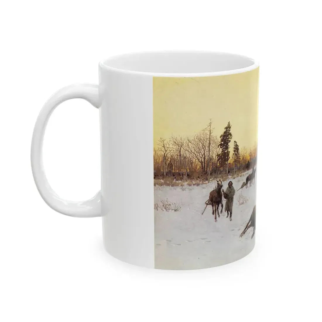 Henry Farny (1847-1916) a lucky shot - 1903 - White Coffee Mug - Go Mug Yourself
