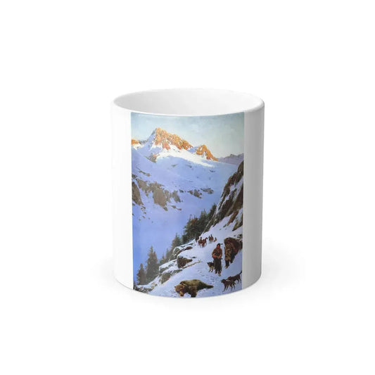 Henry Farny (1847-1916) a moment of suspense- c1911 Oil on Cardboard - Color Changing Mug 11oz 11oz - Go Mug Yourself