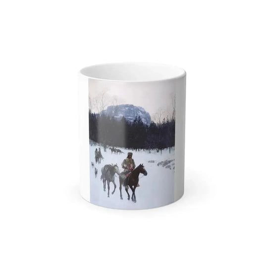 Henry Farny (1847-1916) obsidian mountain in the yellowstone - 1897 - Color Changing Mug 11oz 11oz - Go Mug Yourself