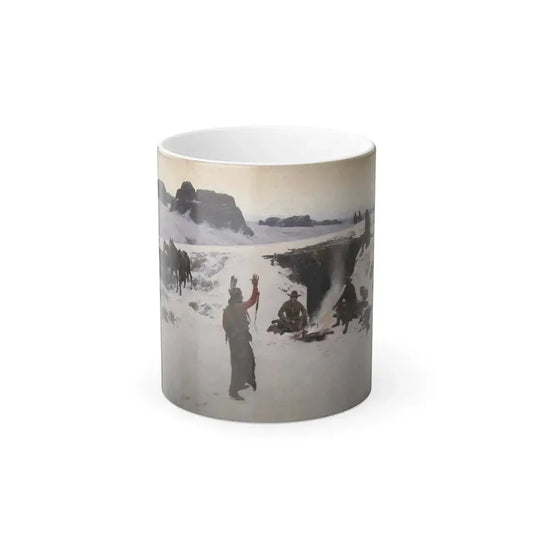 Henry Farny (1847-1916) The Unwelcome Guests - oil on canvas 1887 - Color Changing Mug 11oz 11oz - Go Mug Yourself