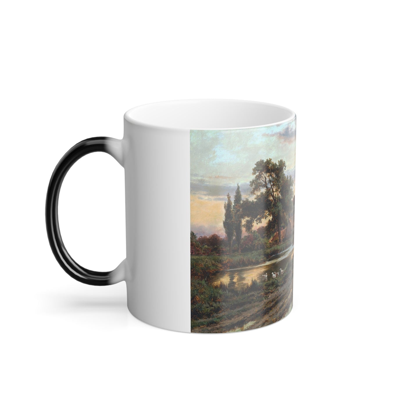Henry Hillingford Parker (1858-1930) The Road Home - Oil on Canvas - Color Changing Mug 11oz-Go Mug Yourself