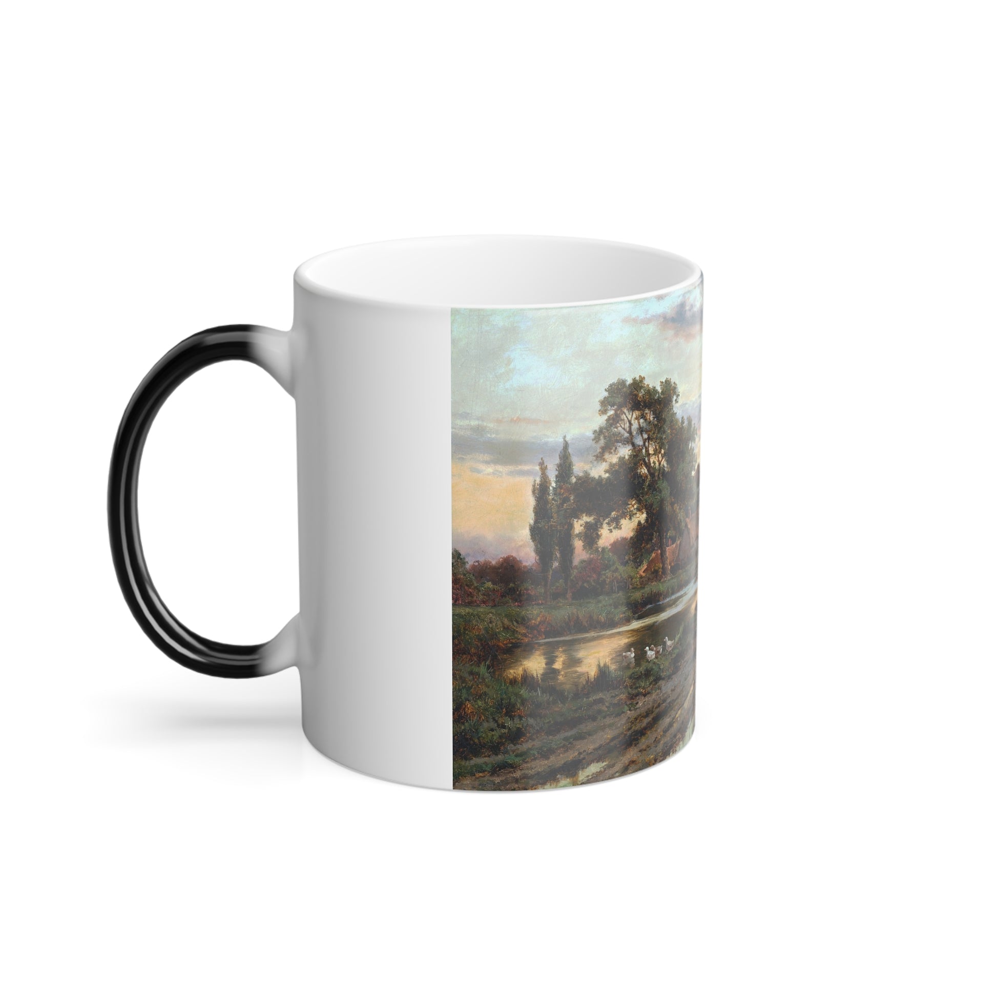 Henry Hillingford Parker (1858-1930) The Road Home - Oil on Canvas - Color Changing Mug 11oz-Go Mug Yourself